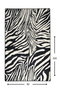 Conceptum Alfombra de Pasillo Zebra Multicolor 80 x 200 cm